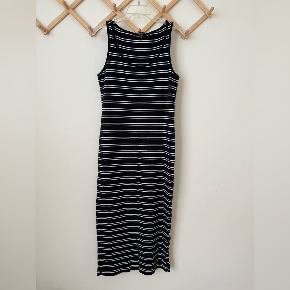 Lauren Ralph Lauren Striped Tank Maxi Dress